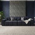 Jacob Sofa - Black Fabric - 4 Seater