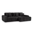 Jacob Corner Sofa - Black Fabric - RHF