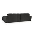Jacob Corner Sofa - Black Fabric - RHF