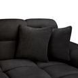 Jacob Corner Sofa - Black Fabric - RHF
