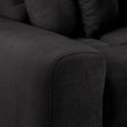 Jacob Corner Sofa - Black Fabric - RHF