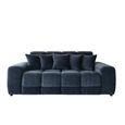 Jacob Sofa - Black Fabric - 3 Seater
