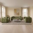 Venice Sofa Set - Green Fabric - 3+2+1 Seater