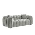 Venice Sofa - Grey Fabric - 3 Seater