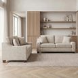 Nebraska Sofa Set - Beige Fabric - 3+2 Seater