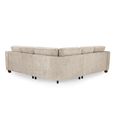 Nebraska Corner Sofa Suite - Beige Fabric - Large