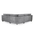 Nebraska Corner Sofa Suite - Slate Grey Fabric - Large