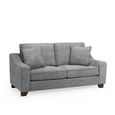 Nebraska Sofa Set - Slate Grey Fabric - 3+2+1 Seater