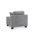 Nebraska Sofa Set - Slate Grey Fabric - 3+2+1 Seater