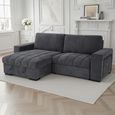 Franklin Universal Corner Sofa Bed - Grey Fabric - Pull Out