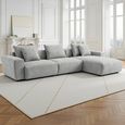 Malibu Universal Corner Sofa - Grey Fabric