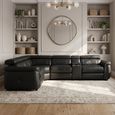 Somerville Electric Recliner Corner Sofa - Black Leather