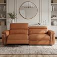 Somerville Electric Recliner Sofa - Tan Leather - 3 Seater