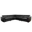 Somerville Electric Recliner Corner Sofa - Black Leather