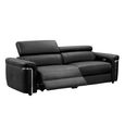 Somerville Electric Recliner Sofa - Black Leather - 3+2 Seater