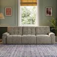 Dallas Electric Recliner Sofa Bed - Mushroom - 3 Seater - Pull Out