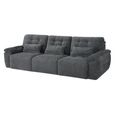Dallas Electric Recliner Sofa Bed - Grey - 3 Seater - Pull Out
