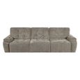 Dallas Electric Recliner Sofa Bed - Mushroom - 3 Seater - Pull Out