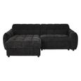 Florida Universal Corner Sofa Bed - Black Fabric - Pull Out
