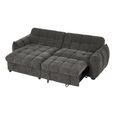 Florida Universal Corner Sofa Bed - Grey Fabric - Pull Out