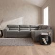 Chicago Universal Corner Sofa - Grey Fabric