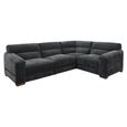 Chicago Universal Corner Sofa - Charcoal Fabric