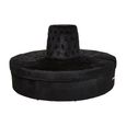 Hartford Sofa - Modular - Round - Black Velvet Fabric