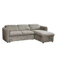 Capri Universal Corner Sofa Bed - Grey Fabric - Pull Out