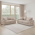 Jupiter Sofa - Beige Fabric - 3+2 Seater