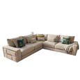 Jupiter Corner Sofa - Beige Fabric - Large