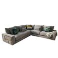 Jupiter Corner Sofa - Grey Fabric - Large