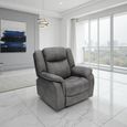 Leon Electric Recliner Armchair - Grey Fabric