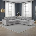 Maxwell Corner Sofa - Grey Fabric - Large