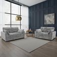 Maxwell Sofa - Grey Fabric - 3+2 Seater