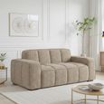 Paris Sofa - Beige Fabric - 2 Seater