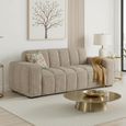 Paris Sofa - Beige Fabric - 3 Seater