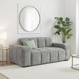 Paris Sofa - Grey Fabric - 2 Seater