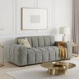 Paris Sofa - Grey Fabric - 3 Seater