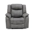 Leon Electric Recliner Armchair - Grey Fabric