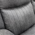 Leon Electric Recliner Sofa - Grey Fabric - 3 Seater
