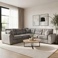 Maxwell Corner Sofa - Grey Fabric - Large