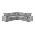 Maxwell Corner Sofa - Grey Fabric - Large