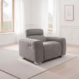 Toronto Electric Recliner Armchair - Grey Fabric