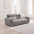 Toronto Electric Recliner Sofa - Beige Fabric - 3 Seater