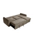 Moscow Universal Corner Sofa Bed - Brown Fabric - Pull Out
