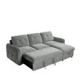 Moscow Universal Corner Sofa Bed - Grey Fabric - Pull Out