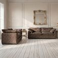 Quetta Sofa - Brown Fabric - 3+2 Seater