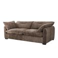 Quetta Sofa - Brown Fabric - 3 Seater