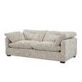 Quetta Sofa - Grey Fabric - 3 Seater