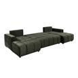 Shanghai Luxury U Shape Corner Sofa Bed - Green Fabric
